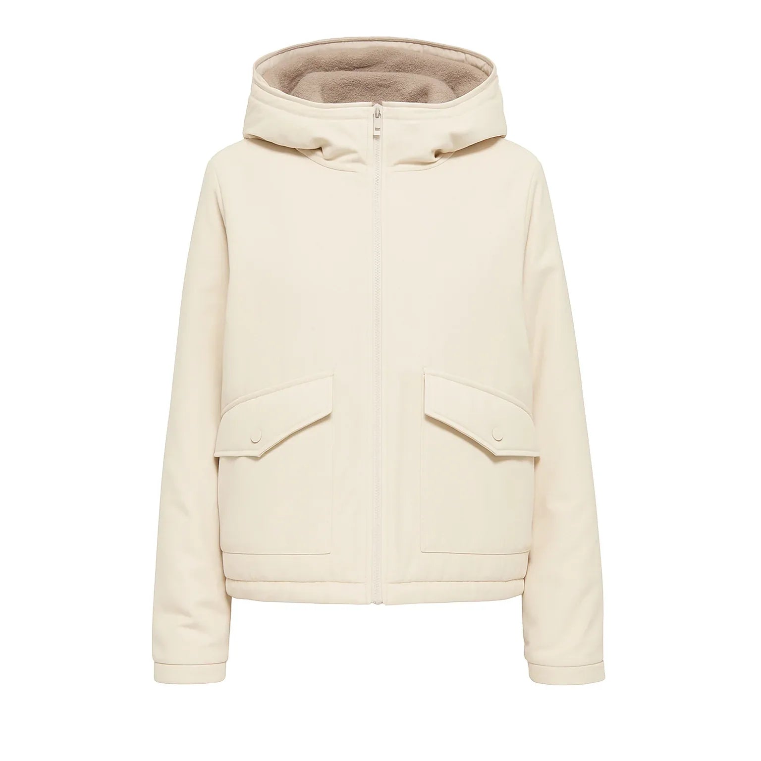 ONLY Women’s Padded Hooded Jacket – Cream - Gomix Brands Outlet